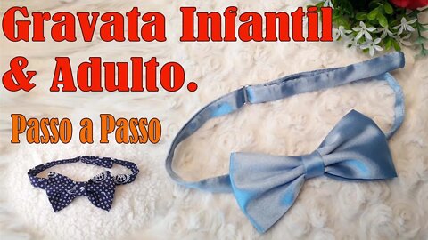 Como Fazer Gravata Borboleta Infantil e Adulto. Passo a Passo.