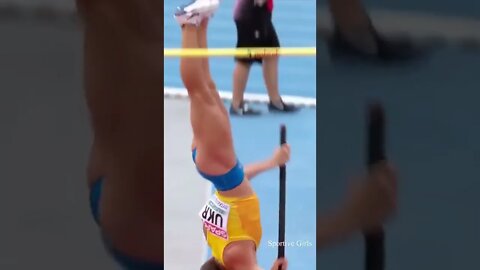 Flying Womens Pole Vault Slow Motion HD #shorts