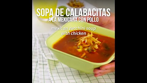 Mexican Zucchini Soup with Chicken