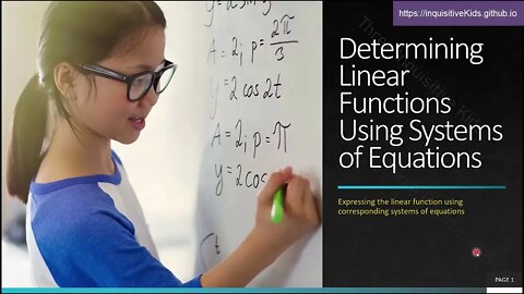 8th Grade Math Lessons| Unit 5 | Finding Expressions of Linear Functions|Lesson 5.7|Inquisitive Kids