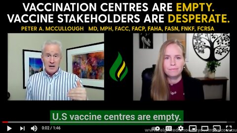 Vaccine center are empty - Peter A. McCullough, MD, MPH, FACC, FACP, FAHA, FASN, FNKF, FCRSA