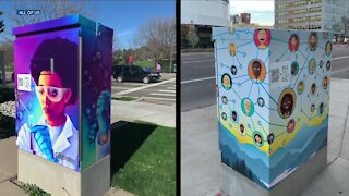 Some traffic boxes in Denver have a QR code