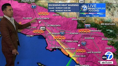 SoCal heat wave brings humidity and chance of thunderstorms