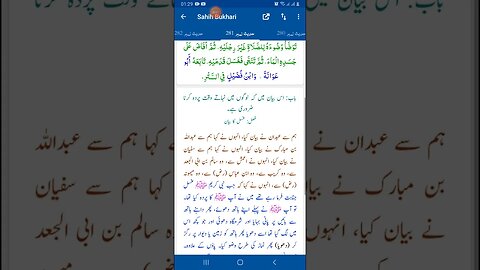 Hadees SHARIF Sahi bukhari SHARIF hadees number #281 in arbic urdu and English language