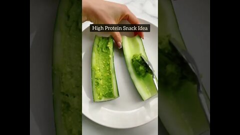 Sushi cucumber boats | High protein healthy snack 💪🏻😋 #shorts