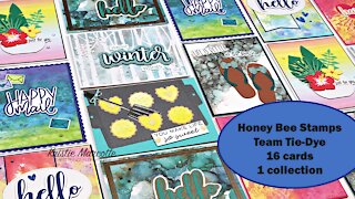 Honey Bee Stamps | Team Tie-Dye | 16 cards 1 collection