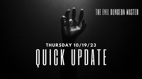 Good Morning, quick update for Thursday 10/19/2023