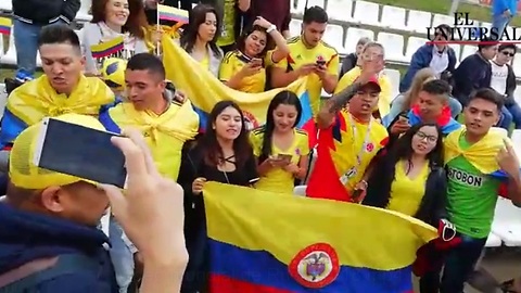 Hinchas acompañaron el entrenamiento de la Selección Colombia