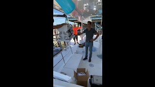 Getting the generator on the Lagoon 400