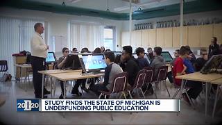 Study finds Michigan schools are underfunded