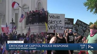 Criticism of Capitol Police response, groups offer different opinions