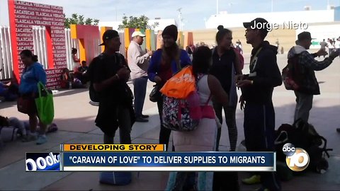 'caravan of love to deliver supplies to migrants