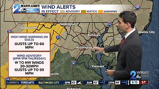 High Wind Alerts Through Thanksgiving