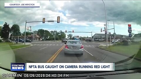 NFTA bus caught on camera running red light