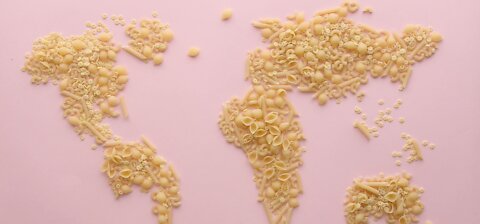 Impressive Stop Motion Video of Pasta Forming the World Map.