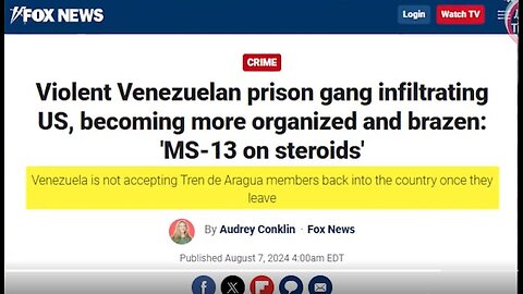 Dangerous Venezuelan gang, Tren de Aragua, have been invading our southern border.