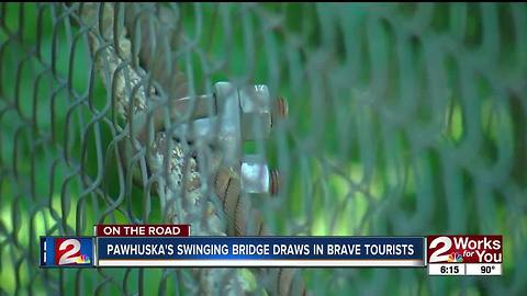 Pawhuska's swinging bridge draws in brave tourists