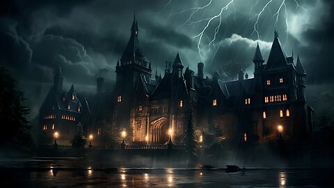 Spooky Music with Thunderstorm Sounds ⛈️ | School of Darkwind