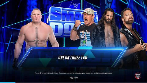 WWE 2K23 Brock lesnar vs La knight John cena Seth Rollins