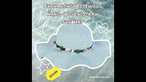 Enchanting Rosewood Hand-Woven Straw Sun Hat