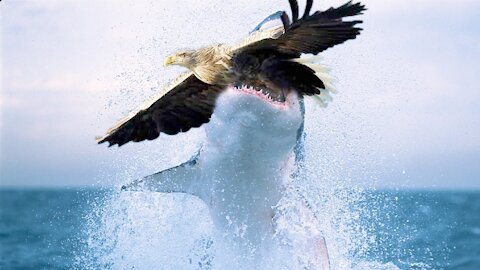 Why Can Shark Hunt Eagle Flying? Wild Life So Amazing