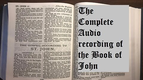 Satan hates the word of God! Audio book of John. Play at home all the time.