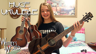 HUGE UKULELE! | Baritone Ukulele Unboxing | Whitney Bjerken