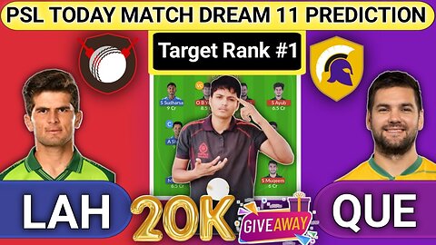 LAH vs QUE Dream11 Prediction Today Match | LAH vs QUE Dream11 Prediction #psl #psl2024