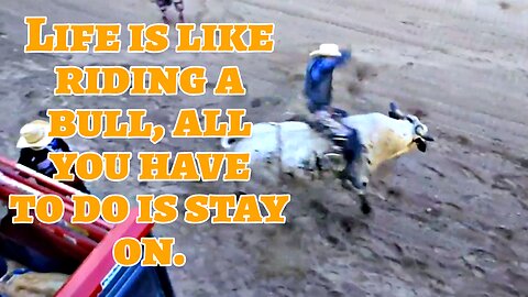 Life is like riding a bull, all you have to do is stay on.