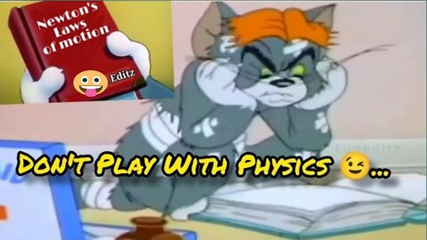 newton's first law at home tom and jerry funny experiment video.