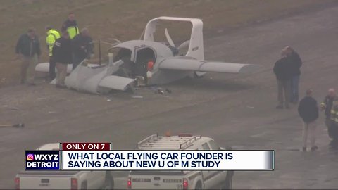 Local flying car founder wants to get back to work after crash