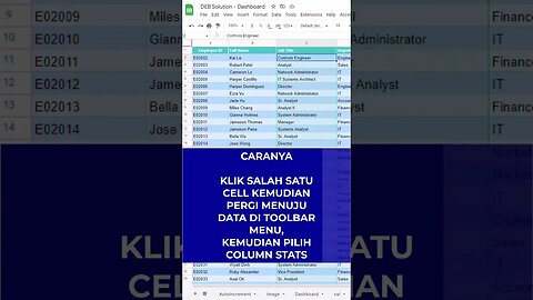 Statistik Kolom - Google Sheets Tips & Tricks 15 #belajaronline #googlesheets