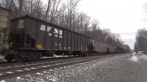 Loaded coal train w/helpers