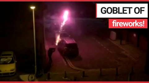 Shocking footage shows gang shooting fireworks at each other looking like a Harry Potter film