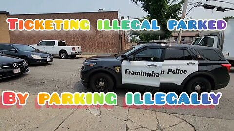 Blue Line Gang Parks Illegally While Writing Tickets