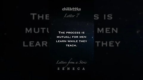 “Associate with those who will make a better person out of you” - Letters from a #Stoic #Shorts