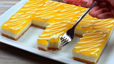 If you have Lemon, Make this Dessert in 10 Minutes! No-Bake, No Gelatin, Easy and Delicious!