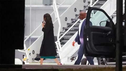 Environmental activist Meghan Markle seen boarding private jet following female empowerment event