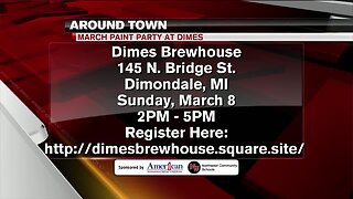 Around Town - March Paint Party at Dimes Brewhouse - 3/6/20