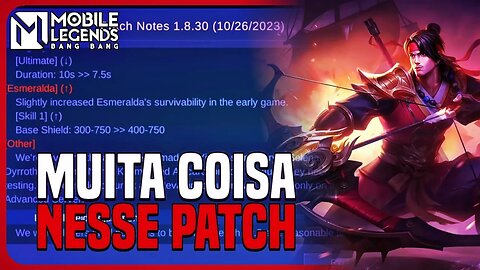 JOGO INDO ATÉ 30 MIN? CANCELARAM MUDANÇA NO YSS, DATA DO PATCH E MAIS | PATCH NOTES | MLBB