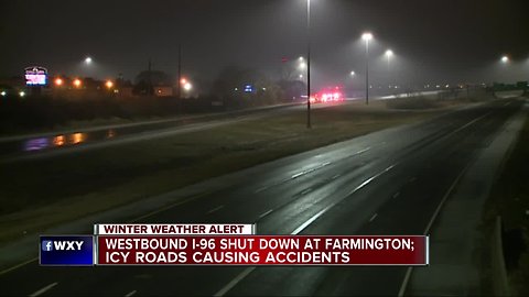 Icy conditions triggering accidents on Detroit area freeways, drivers advised to use caution