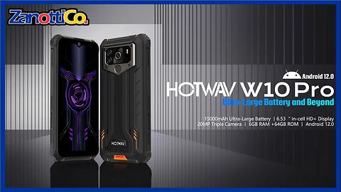 Celular Hotwav W10 Pro - Unboxing - Rugged Phone - Aparelho bruto, grande.