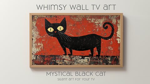 Mystical Black Cat: Silent Art For Your TV | Halloween Art