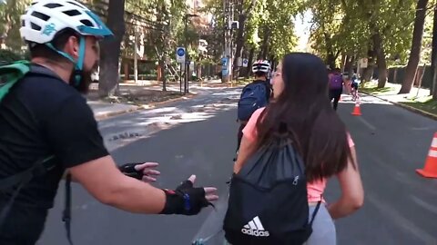 Patinando ⛸💨🌟 Ruta Quilín Bulnes🌟Sector CicloRecreoVia Los Leones 📍🌎 Santiago Chile 📅 13.03.2022