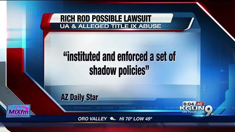 Rich Rodriguez could be added to UA Title IX Lawsuit