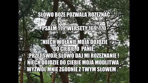 Słowo Boże pozwala rozeznać Psalm 119, wersety 169, 170