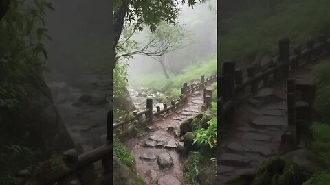 自然雨声冥想旅程：山林下雨的安详之音，助眠放松，深度睡眠，身心愈合，焕发内在能量#BGM#shorts #shortvideo #rainsounds #sleepmusic #rain #sleep