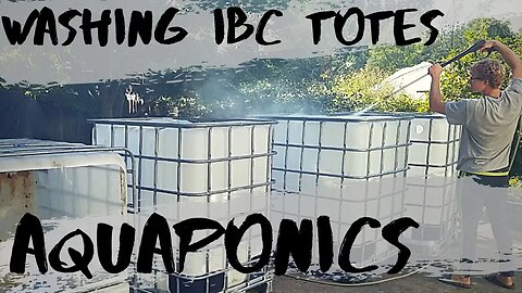 Aquaponic system Renovation part 6 (washing and drilling holes in ibc totes))