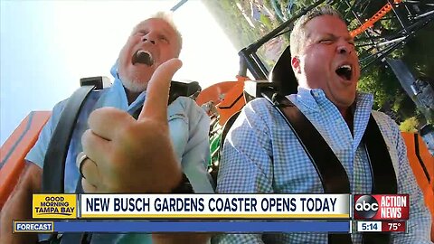 Triple Launch roller coaster Tigris opens for guests at Busch Gardens Tampa on Friday