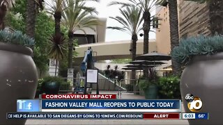 Fashion Valley Mall reopens on Saturday